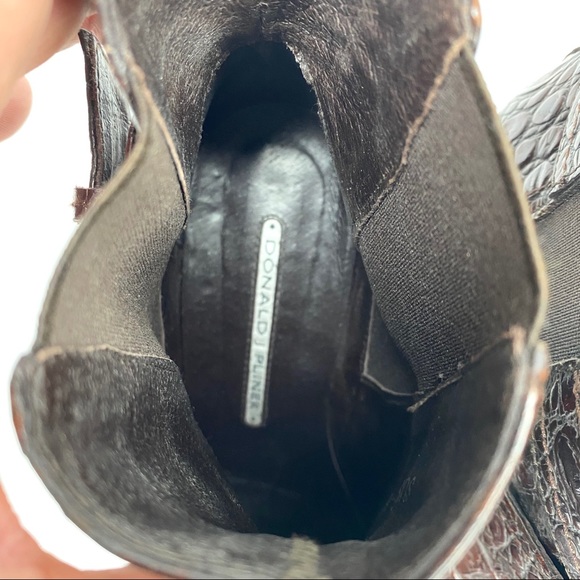 Donald J. Pliner Ankle Stiletto Booties Croc Skin - Picture 11 of 16